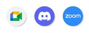 Zoom, Google Meet, and Discord