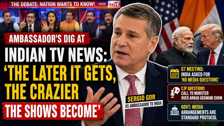 US Envoy Takes Dig at Indian TV News, Says Late-Night Shows Get ‘Crazier’